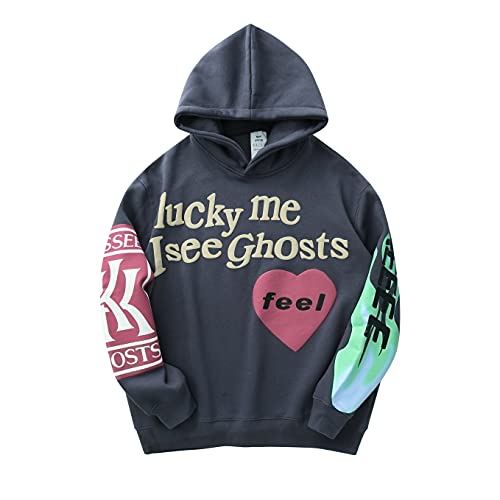BLLDFZ I See Ghosts Hoodie Hip Hop Hooded, Dunkel_Grau, Large-X-Large BLLDFZ I See Ghosts Hoodie Hip Hop Hooded, Dunkel_Grau, Large-X-Large von BLLDFZ