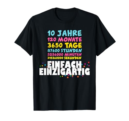 10. Geburtstag Mädchen Junge Geschenk 10 Jahre alt T-Shirt 10. Geburtstag Mädchen Junge Geschenk 10 Jahre alt T-Shirt von BLM Great Designs Statements
