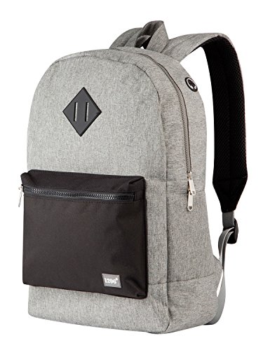 Hauptstadtkoffer – Leichter Rucksack mit Steckfach für Notebook, robuster Daypack wasserabweisend, Tagesrucksack für Damen und Herren, 19 Liter - Grau/Schwarz von Hauptstadtkoffer