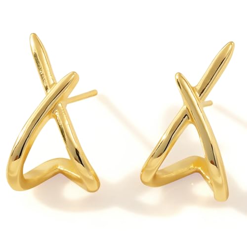 BLNC Goldene Ohrstecker Damen, Hypoallergene Kleine Ohrringe, Schmuckstücke und Geschenke von BLNC