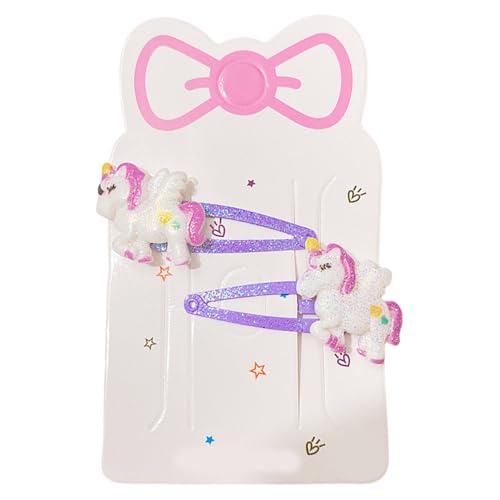 1 Paar Haarspangen für Mädchen, Glitzer, Haar-Accessoires, modische Haarspangen für Kinder, mehrfarbiges Design von BLNGET