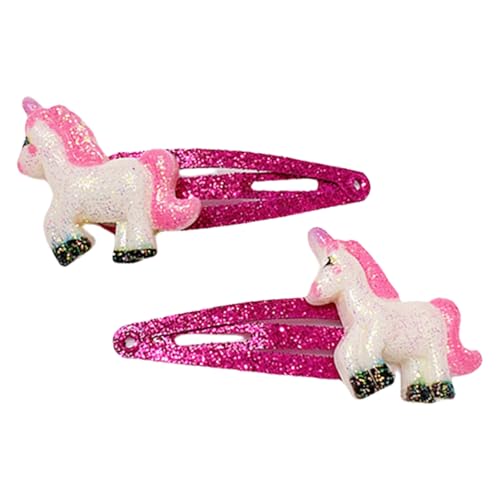 1 Paar Haarspangen für Mädchen, Glitzer, Haar-Accessoires, modische Haarspangen für Kinder, mehrfarbiges Design von BLNGET