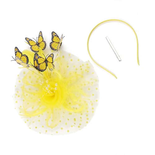 1920er Jahre Brautschmuck Schmetterling Kopfschmuck Royal Fascinator Breit Hochzeit Party Haarschmuck Elegant Hochzeit Thema von BLNGET