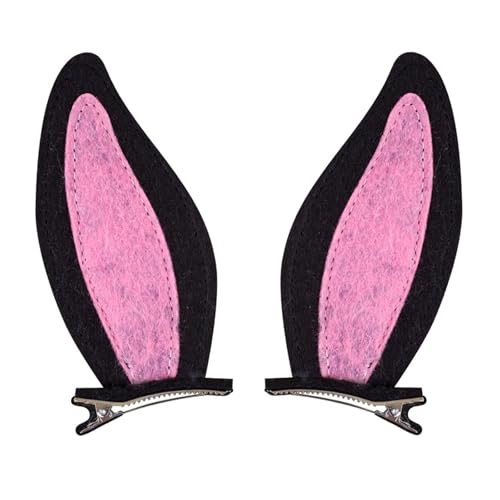 2 Stück Filz-Hasen-Haarspange für Damen und Mädchen, leicht, rutschfest, Haar-Accessoires, Cartoon-Haarnadel für den täglichen Gebrauch von BLNGET