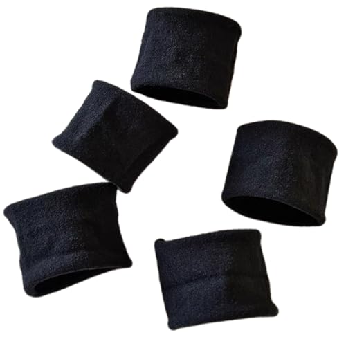 5 Stück breite, nahtlose hohe Pferdeschwanz-Haargummis, elastische Haarbänder für Damen, rutschfest, Workout, Sport, Haar-Zubehör von BLNGET