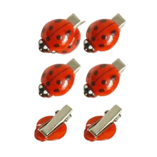 6 x Marienkäfer-Haarspangen, schöne Haarspangen für Mädchen, Teenager, Frauen, Haar-Accessoires, starker Halt, Haarnadel für den täglichen Gebrauch, Partys von BLNGET