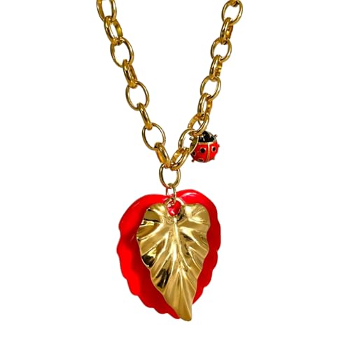 BLNGET Halskette aus Edelstahl, künstlerische Blatt-Halskette, verstellbarer Anhänger, leichtes Schmuckstück für Damen von BLNGET