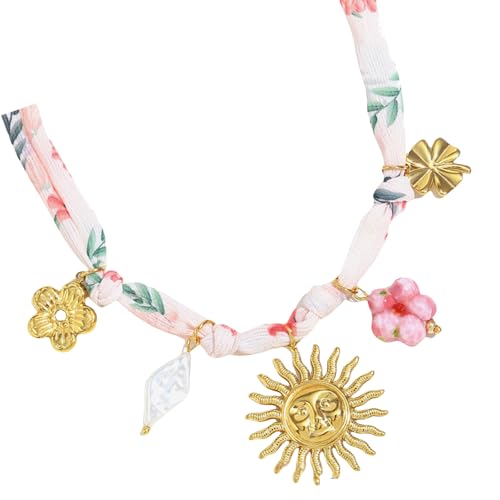 BLNGET Halskette mit Muschel-Anhänger, leicht, Strandschmuck, Edelstahl, Charm, Band, Kette, Accessoire für Urlaubs-Outfit, As show, Edelstahl, Band von BLNGET