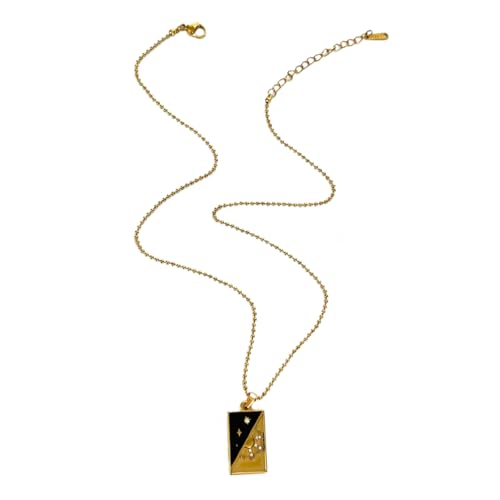 BLNGET Modische Halskette mit Tarotkarten-Anhänger für Damen im Retro-Stil mit stabilen Edelstahl-Zodiacs-Designs, As show, Edelstahl von BLNGET