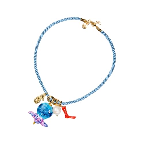 BLNGET Stilvolle Halskette mit Seestern-Anhänger, verstellbar, tragbar, Harz-Schmuck für Damen, Strandurlaub, Modeaccessoire, As show, Kunststoff / Harz von BLNGET
