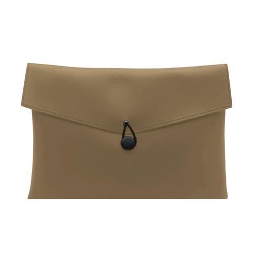 BLNGET Stilvolle PU-Umschlag-Geldbörse für Damen und Mädchen, leichte Abendtasche, praktische Handtasche mit geräumigem Innenraum, khaki, Einheitsgröße von BLNGET