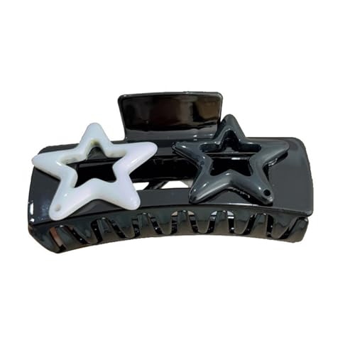 Dunkle Haarklammer, Sternclip, Kopfbedeckung, Haarklammer, elegant, breit, Haarspangen, starker Halt, Haarnadel für Mädchen von BLNGET