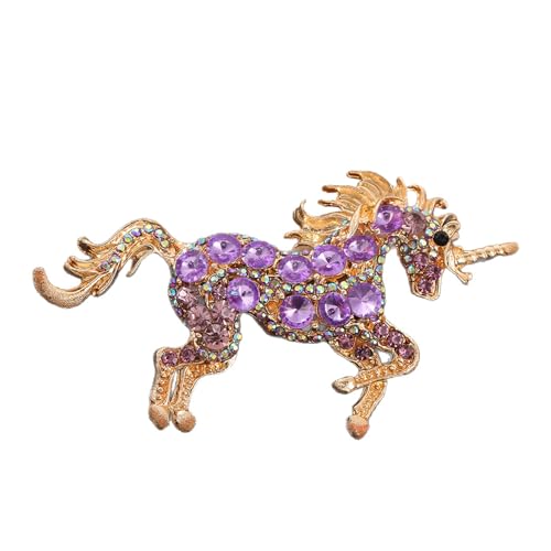 Elegante Einhorn-Brosche für Damen, tragbar, Legierung, Schmuck-Accessoire für den täglichen Gebrauch und besondere Anlässe, As show, Metall von BLNGET