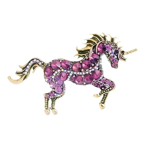 Elegante Einhorn-Brosche für Damen, tragbar, Legierung, Schmuck-Accessoire für den täglichen Gebrauch und besondere Anlässe von BLNGET