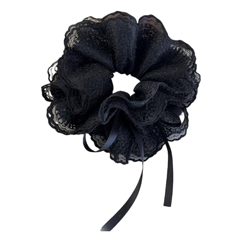 Elegante Haargummis, Spitzenband, Haargummi für niedrige Pferdeschwanz, Frisuren für modische Frauen von BLNGET