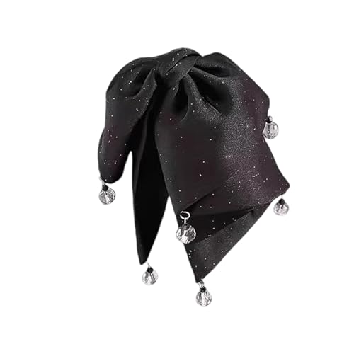 Elegante Schleifen-Haarklammer mit Kunstperlen, Federklemme, modisches Haar-Accessoire für sicheren Dutt, Hochsteckfrisur und den täglichen Gebrauch von BLNGET