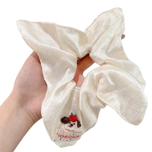 Elegante französische Schleifen, Schal, Haargummi, Haarschmuck für Damen, weicher Stoff, Mehrzweck-Styling von BLNGET