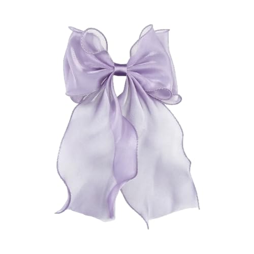 Elegante große Schleifen-Haarspange für Damen, französisches Design, langer Schwanz, Tüll, Haarstyling-Zubehör für den täglichen Gebrauch von BLNGET