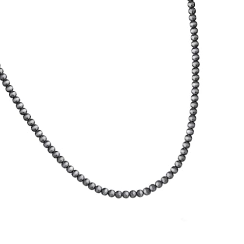 Elegante schwarze gebürstete Halskette für Abendveranstaltungen und den täglichen Gebrauch, bequemer Schmuck aus Metalllegierung, As show, CCB von BLNGET