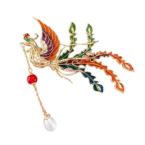 Emaillierte Blumenbrosche für Damen, Perlen, Anstecknadel, modisch, Hochzeit, Abzeichen, Party, Anstecknadel, Schmuck, Tier-Anstecknadel für Dai, As show, Emaille von BLNGET