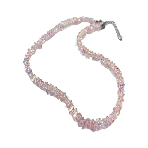 Funkelnde facettierte Glasperlen-Halskette, Armband, eleganter Schmuck, verstellbares Halsband für Damen, necklace, Perlen von BLNGET