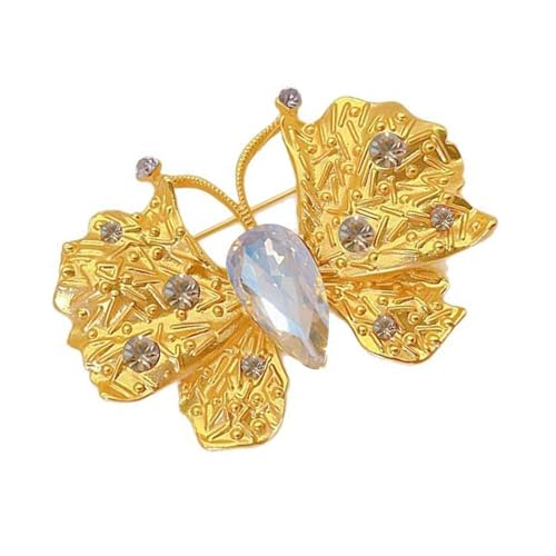 Goldene Schmetterlings-Broschen für Damen, vielseitiges Mode-Accessoire, Unisex, modische Broschen, Legierung, Textur für den täglichen Gebrauch, As show, Metall von BLNGET