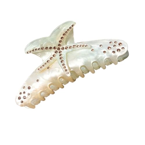 Große Haarspange mit Strassverzierung und Seesternen, praktischer Acryl-Haarschmuck für Partys von BLNGET