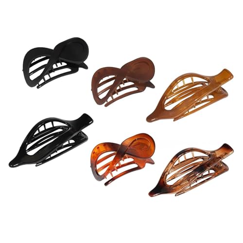 Große Schildpatt-Haarspange, elegante Damen-Haarspange, langlebig, professionelle Haar-Accessoires, 6 Stück von BLNGET