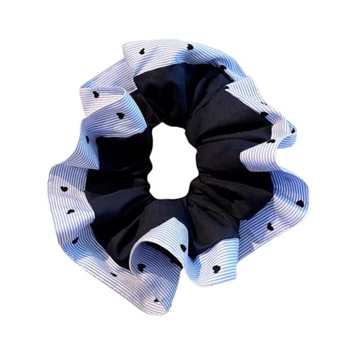 Haargummis mit Herzstreifen, elastische Stoffe, Haargummis für Frauen und Mädchen, Haar-Accessoires, Pferdeschwanz-Halter von BLNGET