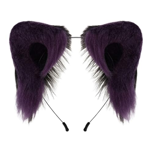 Haarreif mit Katzenohren aus Plüsch, weich, handgefertigt, Haarstyling-Zubehör für Halloween, Rollenspiele, Party, Kostüm, Event, Versammlungen von BLNGET