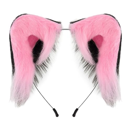 Haarreif mit Katzenohren aus Plüsch, weich, handgefertigt, Haarstyling-Zubehör für Halloween, Rollenspiele, Party, Kostüm, Event, Versammlungen von BLNGET