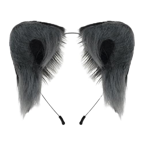 Haarreif mit Katzenohren aus Plüsch, weich, handgefertigt, Haarstyling-Zubehör für Halloween, Rollenspiele, Party, Kostüm, Event, Versammlungen von BLNGET