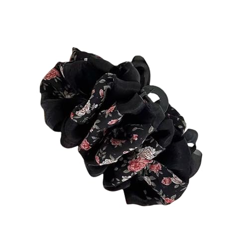 Haarspange für Damen, Blumenmuster, weich, atmungsaktiv, elegant, Hochsteckfrisur-Accessoire von BLNGET