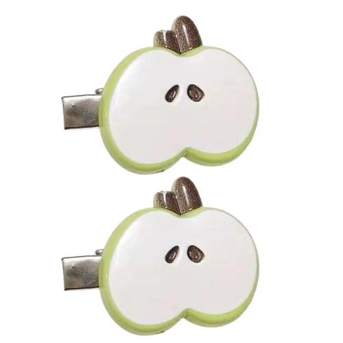 Haarspange mit Cartoon-Früchten, aus Harz, seitliche Haarspangen für Mädchen, Kinder, den täglichen Gebrauch, Mode-Accessoires, 2 Stück von BLNGET