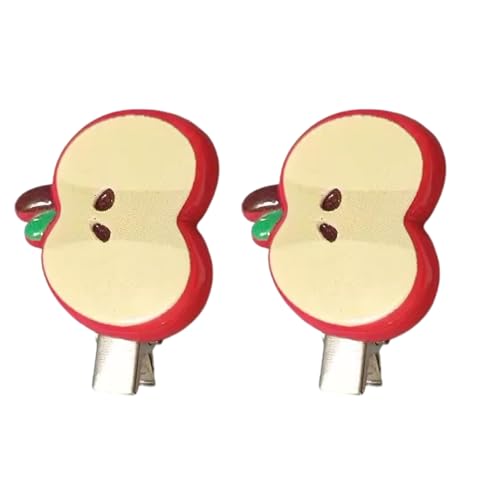 Haarspange mit Cartoon-Früchten, aus Harz, seitliche Haarspangen für Mädchen, Kinder, den täglichen Gebrauch, Mode-Accessoires, 2 Stück von BLNGET