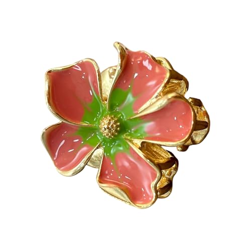 Haarspange mit Vintage-Blumenmuster, rutschfest, starker Griff, leichte Haarspange für Damen, tägliches Styling von BLNGET