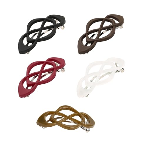 Haarspangen mit gekreuztem Design, für Pferdeschwanz, halbe Hochsteckfrisuren, mit mehreren Farben, modisches Haarstyling-Accessoire, 5 Stück von BLNGET