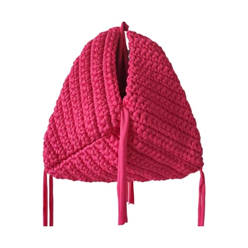 Handgewebte dreieckige Tasche in Bonbonfarben, Mehrzweck-Handtasche und Geldbörsen, praktisches Polyester, leichte Abendtasche von BLNGET