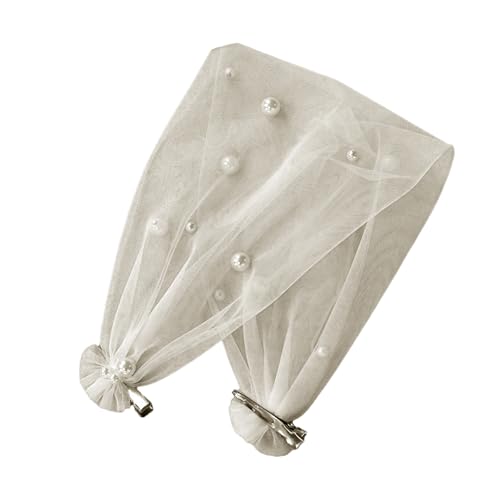 Perlenverzierte Stirnbänder für Damen, elegantes Haar-Accessoire mit rutschfestem Design, weicher Tüllstoff für Hochzeiten, Partys von BLNGET