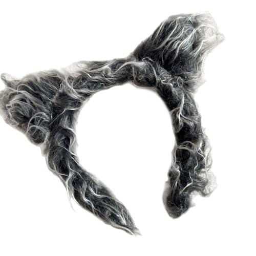 Plüsch-Stirnband mit Wolfsohren und rutschfestem Silikongriff für Cosplay und Sportaktivitäten von BLNGET