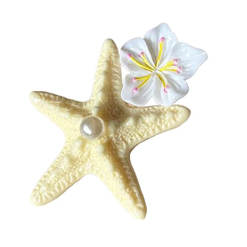 Seitliche Haarspange mit Seestern-Design, leicht, bequem, PVC, Haar-Accessoire für Damen und Mädchen, Strandkleidung von BLNGET