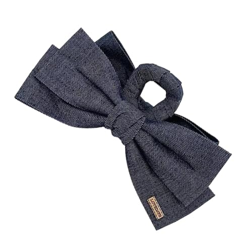 Stilvolle blaue Jeans Schleifen Haarspange für Damen und Mädchen, sicherer Halt, Haar-Accessoire, modischer Pferdeschwanz-Halter von BLNGET