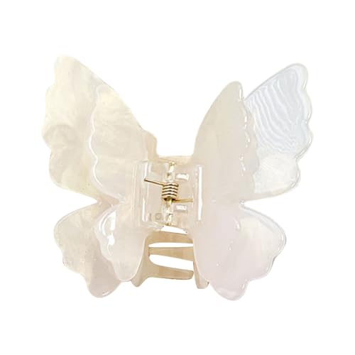 Stilvolle doppelschichtige Schmetterlings-Haarspange mit französischem Mode-Haarschmuck, Acryl-Haarnadel für Damen und Mädchen von BLNGET