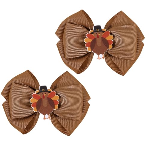 Thanksgiving-Haarspange für Kinder, Türkei-Thema, Haarspangen mit rutschfestem Rand, für Urlaubsvorfälle und Schulaufgaben von BLNGET