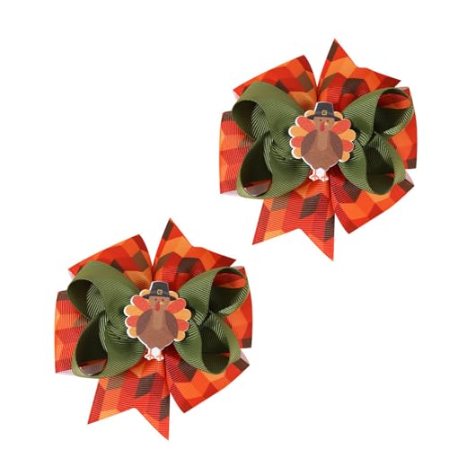Thanksgiving-Haarspange für Kinder, Türkei-Thema, Haarspangen mit rutschfestem Rand, für Urlaubsvorfälle und Schulaufgaben von BLNGET