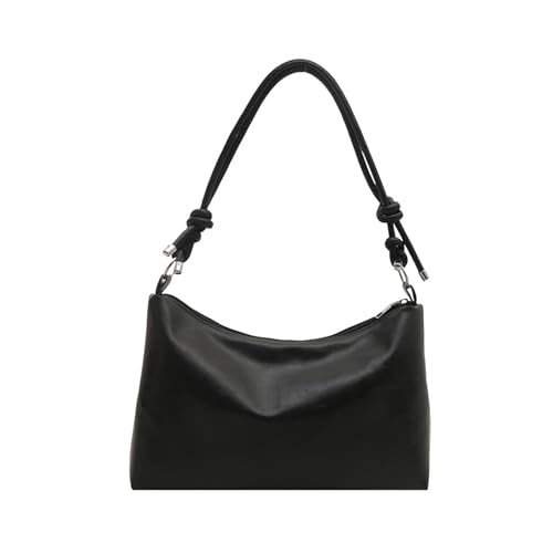 Trendige Clutches Geldbörsen Retro Leder Toted Handtaschen für Damen Achsel Schultertasche Hobos Taschen mit Reißverschluss Crossbody Taschen, Schwarz , Einheitsgröße von BLNGET