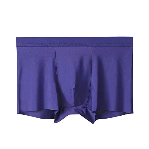 BLOMDE Herren Boxershorts Spandex Seamless Herren-Boxershorts aus Eisseide (4er-Pack)-Marineblau_XXXXL von BLOMDE