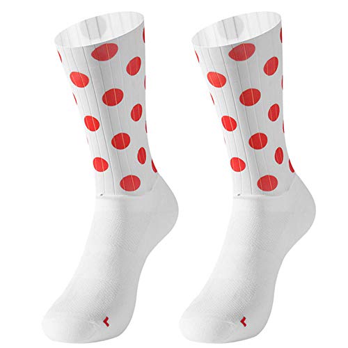 BLOMDE Sportsocken Für Herren Fahrrad Laufen Radfahren Atmungsaktive Fitness-Sportsocken-Rot_L 39-45 von BLOMDE