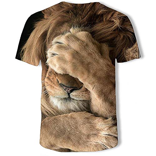 Tshirt Herren Modisches Löwen-3D-Bedrucktes Kurzärmeliges Rundhals-T-Shirt-C._XXL Tshirt Herren Modisches Löwen-3D-Bedrucktes Kurzärmeliges Rundhals-T-Shirt-C._XXL von BLOMDE