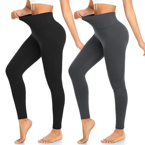 BLONGW Leggings Damen High Waist, Blickdicht Sport Leggins Elastisch Yogahose Sporthose mit Bauchkontrolle für Yoga Gym Fitness Outdoor von BLONGW